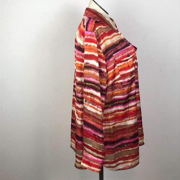 Jones New York Button Up Shirt Women’s Size 3X Multicolor Long Sleeve’s - Picture 2 of 16